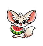 フェネックさん1(夏風味を添えて)（個別スタンプ：37）