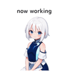 全て同じセリフ【now working】  2（個別スタンプ：7）