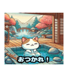 可愛い猫の浮世絵スタンプ（個別スタンプ：23）