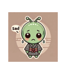 和服宇宙人のかわいいLINEスタンプ1（個別スタンプ：3）