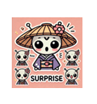 和服宇宙人のかわいいLINEスタンプ2（個別スタンプ：3）