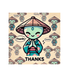 和服宇宙人のかわいいLINEスタンプ2（個別スタンプ：13）