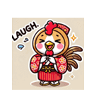 かわいい和服動物のLINEスタンプ（個別スタンプ：10）