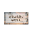 夏に使える背景の敬語の日常会話スタンプ（個別スタンプ：20）