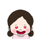 女の子のスタンプ るんるんちゃん（個別スタンプ：16）
