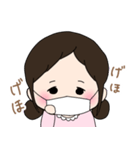 女の子のスタンプ るんるんちゃん（個別スタンプ：18）