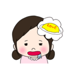 女の子のスタンプ るんるんちゃん（個別スタンプ：21）