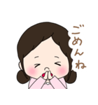 女の子のスタンプ るんるんちゃん（個別スタンプ：38）
