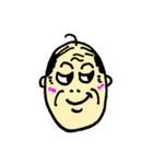 【イラスト】おじさんの顔（個別スタンプ：7）