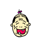 【イラスト】おじさんの顔（個別スタンプ：9）