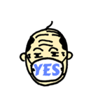 【イラスト】おじさんの顔（個別スタンプ：19）