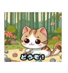 可愛い猫の浮世絵LINEスタンプ（個別スタンプ：5）