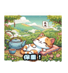 魅力的な猫の浮世絵（個別スタンプ：16）