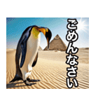 夏に毎日使える♪シュールな砂漠のペンギン（個別スタンプ：9）