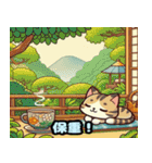 可愛い猫の浮世絵スタンプ 1（個別スタンプ：16）