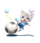 アニメ猫♡サッカー 文字なし（個別スタンプ：5）