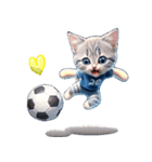 アニメ猫♡サッカー 文字なし（個別スタンプ：8）