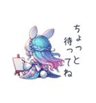 Usa-Mimi Fantasy Girl Stickers（個別スタンプ：14）