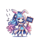 Usa-Mimi Fantasy Girl Stickers（個別スタンプ：21）