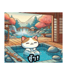 浮世絵風の可愛い猫 2（個別スタンプ：7）