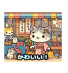 浮世絵風の可愛い猫（個別スタンプ：28）