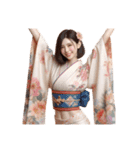 日本の晴れ着美女 -JPN KIMONO BEAUTY-（個別スタンプ：6）