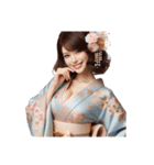 日本の晴れ着美女 -JPN KIMONO BEAUTY-（個別スタンプ：10）