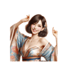 日本の晴れ着美女 -JPN KIMONO BEAUTY-（個別スタンプ：17）