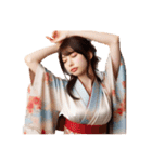 日本の晴れ着美女 -JPN KIMONO BEAUTY-（個別スタンプ：25）