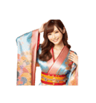 日本の晴れ着美女 -JPN KIMONO BEAUTY-（個別スタンプ：30）