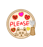 Messages on a Cat Plate Sticker Ver.（個別スタンプ：1）