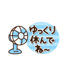 くっきり見やすい♪夏のでか文字スタンプ（個別スタンプ：17）