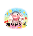 かわいい豚のイラスト（個別スタンプ：1）