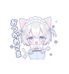 ジャージ姿の陽気な猫耳女子（個別スタンプ：6）