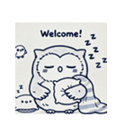 眠そうなフクロウスタンプ（個別スタンプ：6）