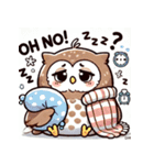 眠そうなフクロウスタンプ（個別スタンプ：22）