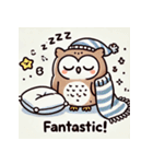 眠そうなフクロウスタンプ（個別スタンプ：24）