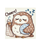 眠そうなフクロウスタンプ（個別スタンプ：27）