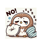 眠そうなフクロウスタンプ（個別スタンプ：31）