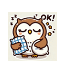 眠そうなフクロウスタンプ（個別スタンプ：38）