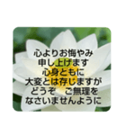 お悔やみの言葉②訃報.法事.法要シンプル蓮（個別スタンプ：10）