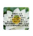 お悔やみの言葉②訃報.法事.法要シンプル蓮（個別スタンプ：19）