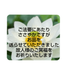 お悔やみの言葉②訃報.法事.法要シンプル蓮（個別スタンプ：37）