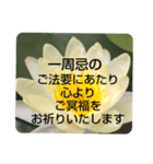 お悔やみの言葉③訃報.法事.法要シンプル蓮（個別スタンプ：3）