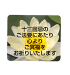 お悔やみの言葉③訃報.法事.法要シンプル蓮（個別スタンプ：6）