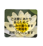 お悔やみの言葉③訃報.法事.法要シンプル蓮（個別スタンプ：16）