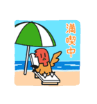 夏も庭にはニワトリがいる。（個別スタンプ：23）