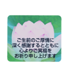 お悔やみの言葉⑩訃報.法事.法要シンプル蓮（個別スタンプ：17）