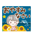 極太！シルバーボブのシニアガール夏の挨拶（個別スタンプ：39）