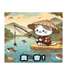 可愛い猫の浮世絵 1（個別スタンプ：34）